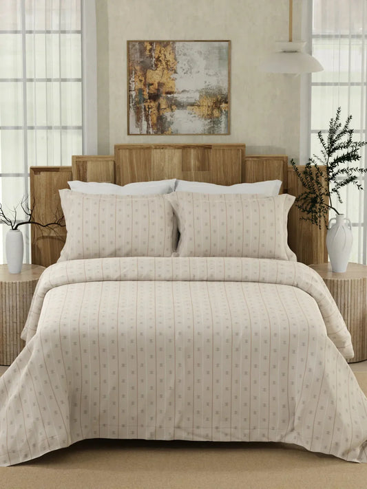 Boutique Printed King Bedsheet with 2 Pillow Covers 100% Pure Cotton