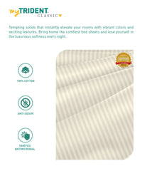 my Trident Stripe Single Bedsheet with Pillow Cover 100% Pure Cotton