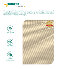 my Trident Stripe Single Bedsheet with Pillow Cover 100% Pure Cotton
