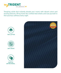 my Trident Stripe Single Bedsheet with Pillow Cover 100% Pure Cotton