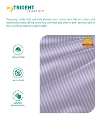 my Trident Stripe Single Bedsheet with Pillow Cover 100% Pure Cotton