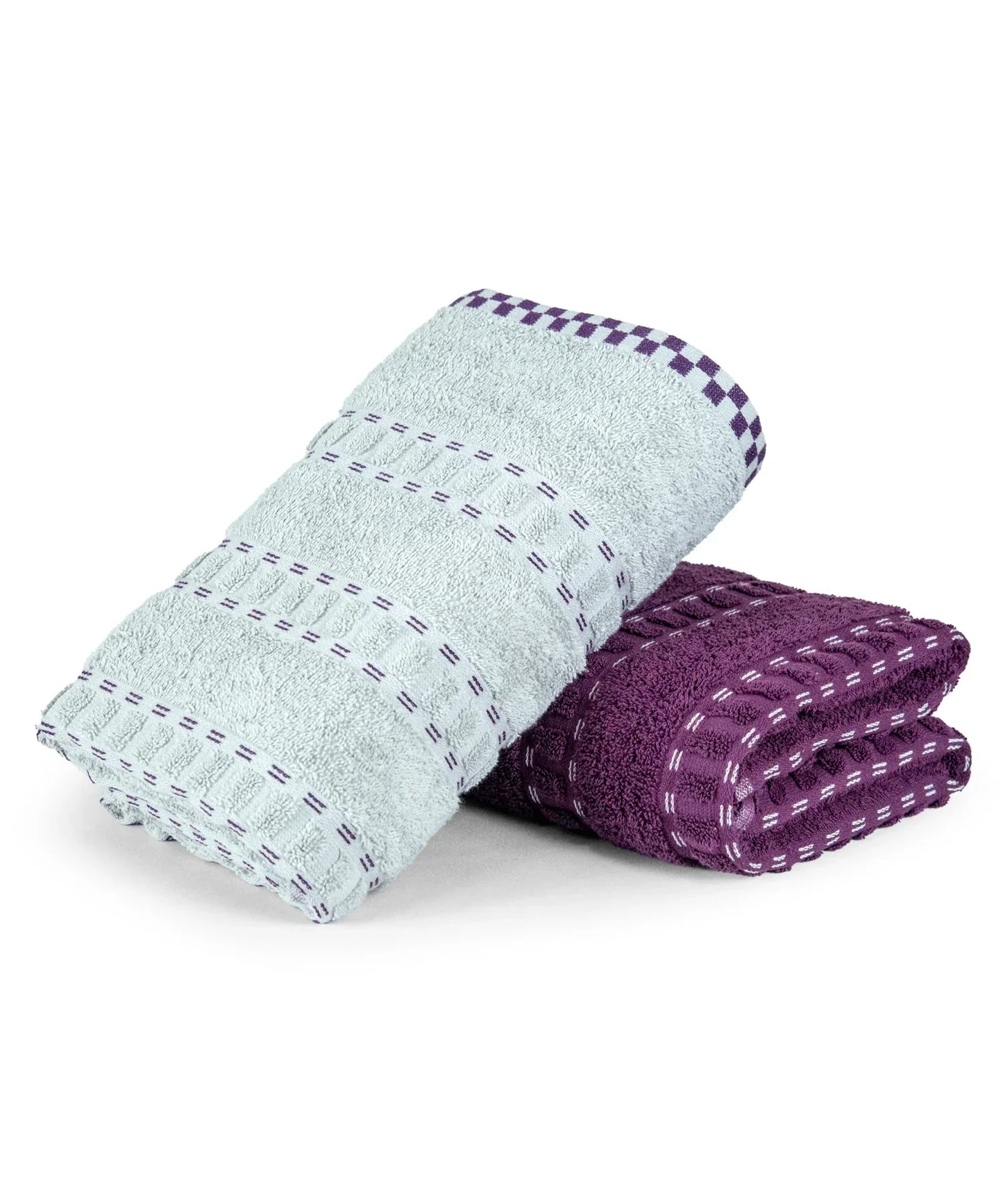 Trident Bath Towel 2 Pcs Set 100% Cotton, Soft & Absorbent