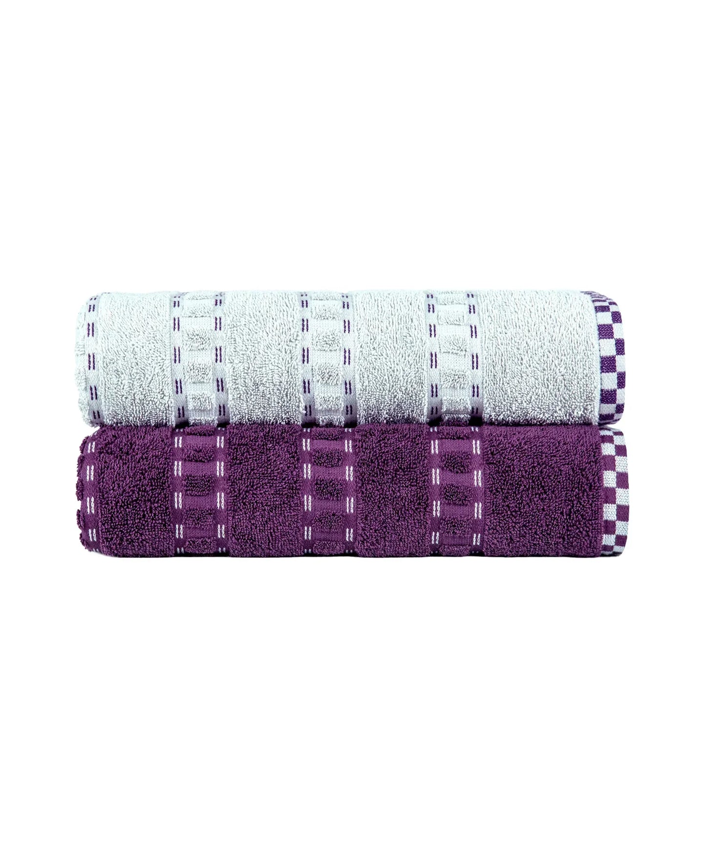 Trident Bath Towel 2 Pcs Set 100% Cotton, Soft & Absorbent