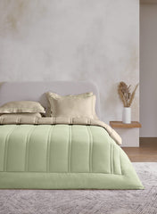 Array Celadon Green Frenchoak | 100% Cotton | Double Comforter Bedding Set