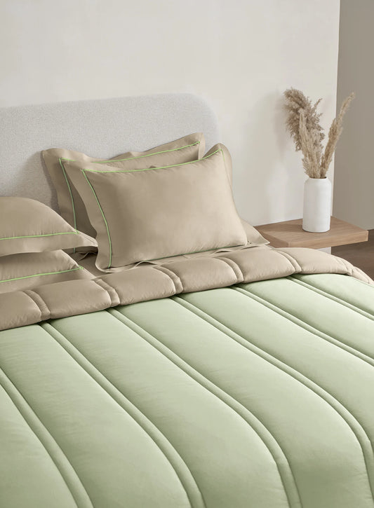 Array Celadon Green Frenchoak | 100% Cotton | Double Comforter Bedding Set