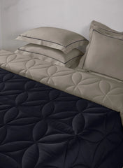 Sansaar Quilted Reversible Comforter Set 100% Pure Cotton (Set of 4)