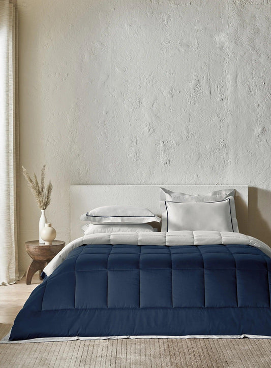 Sansaar Quilted Reversible Comforter Set 100% Pure Cotton (Set of 4)