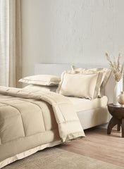 Array French Oak Snow White | 100% Cotton | Double Comforter Bedding Set