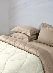 Levanto Marshmallow French Oak | 100% Cotton | Double Comforter Bedding Set