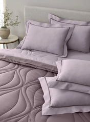 Sansaar Quilted Reversible Comforter Set 100% Pure Cotton (Set of 4)