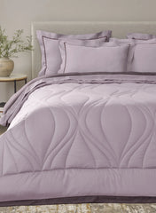 Sansaar Quilted Reversible Comforter Set 100% Pure Cotton (Set of 4)