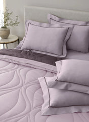 Sansaar Quilted Reversible Comforter Set 100% Pure Cotton (Set of 4)