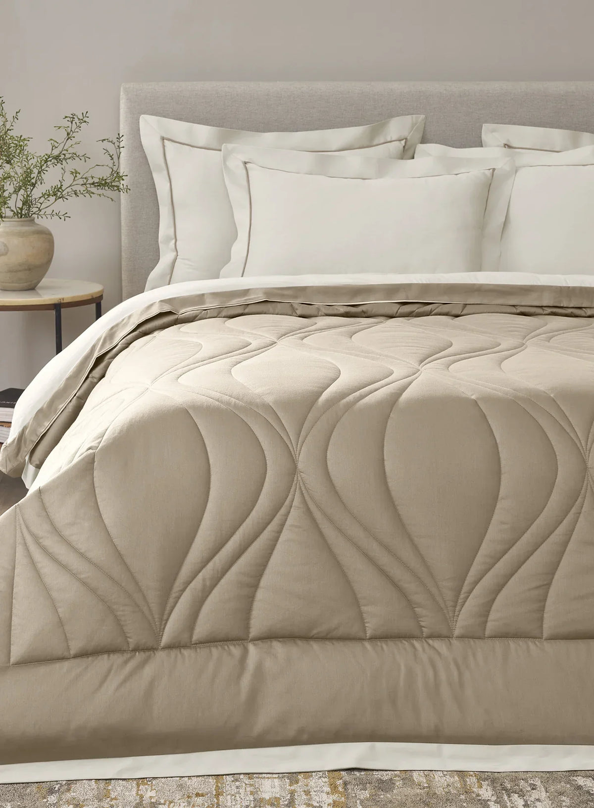 Sansaar Quilted Reversible Comforter Set 100% Pure Cotton (Set of 4)