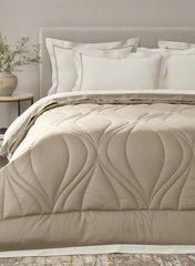 Sansaar Quilted Reversible Comforter Set 100% Pure Cotton (Set of 4)