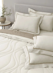Sansaar Quilted Reversible Comforter Set 100% Pure Cotton (Set of 4)