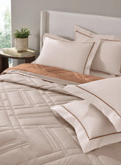 Sansaar Quilted Reversible Comforter Set 100% Pure Cotton (Set of 4)