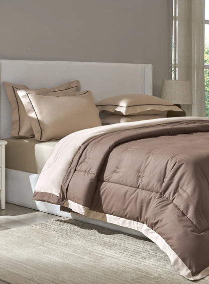Sansaar Quilted Reversible Comforter Set 100% Pure Cotton (Set of 4)
