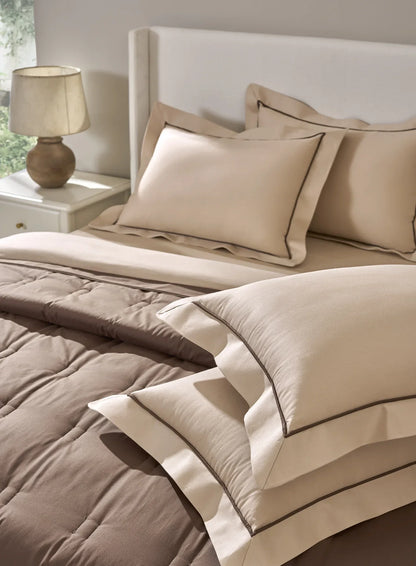 Sansaar Quilted Reversible Comforter Set 100% Pure Cotton (Set of 4)