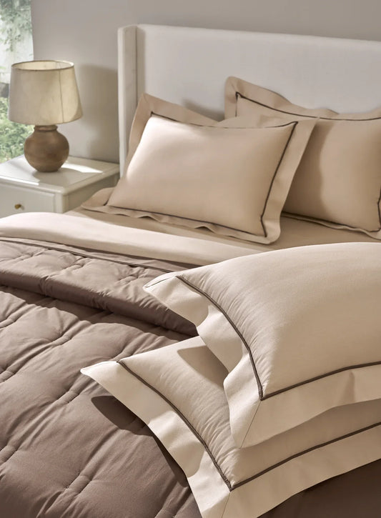 Sansaar Quilted Reversible Comforter Set 100% Pure Cotton (Set of 4)
