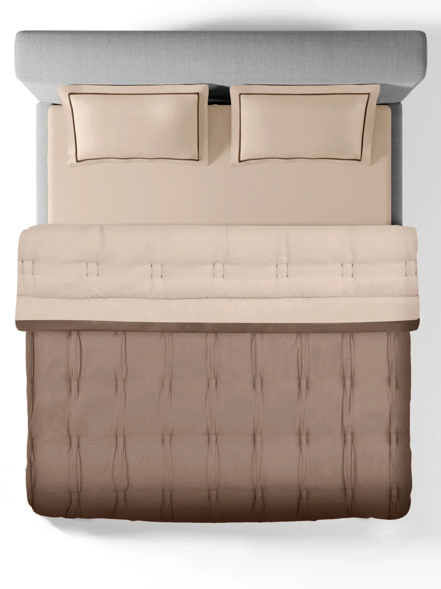 Sansaar Quilted Reversible Comforter Set 100% Pure Cotton (Set of 4)