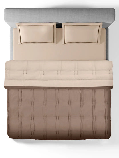 Sansaar Quilted Reversible Comforter Set 100% Pure Cotton (Set of 4)