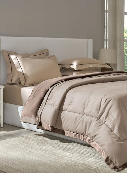 Sansaar Quilted Reversible Comforter Set 100% Pure Cotton (Set of 4)
