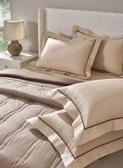 Sansaar Quilted Reversible Comforter Set 100% Pure Cotton (Set of 4)