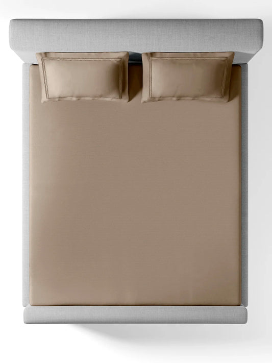 Sansaar Urban Classics Stellar Savannah Tan Plain King Bedsheet 100% Cotton/ 300TC