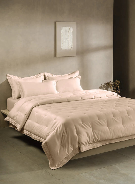 Ruskin Pearled Ivory | 100% Cotton | Double Comforter Bedding Set