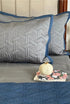 Sadyaska Prime King Size Bed Cover | Camille Navy & Dark Grey | Enera