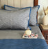 Sadyaska Prime King Size Bed Cover | Camille Navy & Dark Grey | Enera