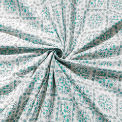 enera Printed King Bedsheet with 2 Pillow Covers 100% Pure Cotton