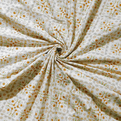 enera Printed King Bedsheet with 2 Pillow Covers 100% Pure Cotton