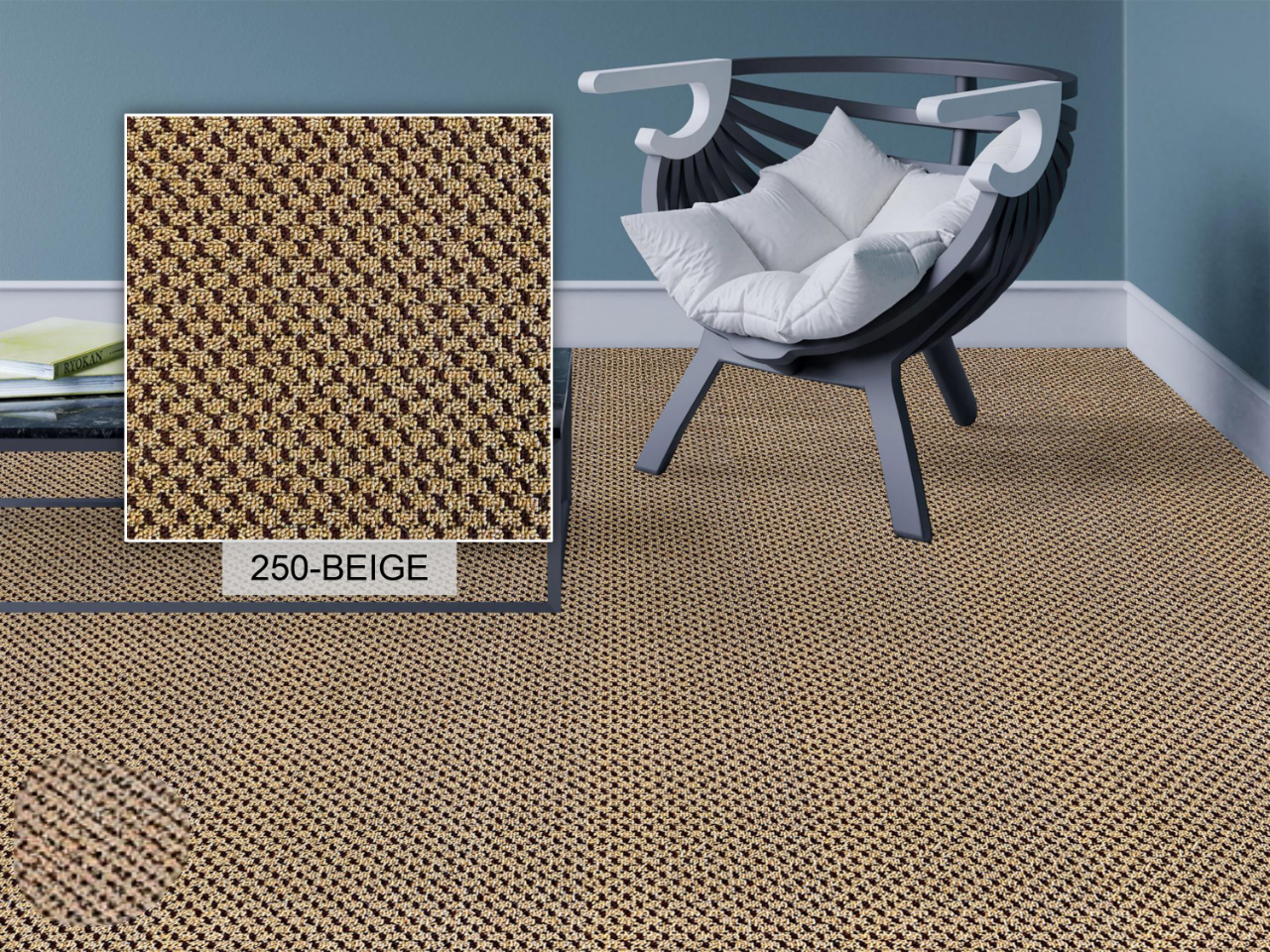 Hego Connect Wall Carpet | Beige | Stylish and Versatile Flooring | Enera