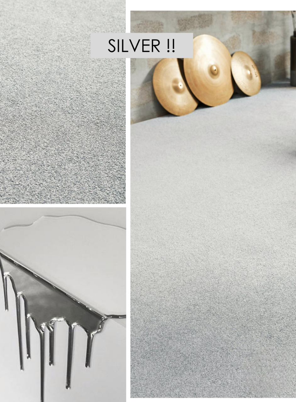 Hego Feather Wall To Wall Carpet | Silver | Ultra-Soft Cut Pile Carpet | Enera