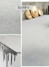 Hego Feather Wall To Wall Carpet | Silver | Ultra-Soft Cut Pile Carpet | Enera