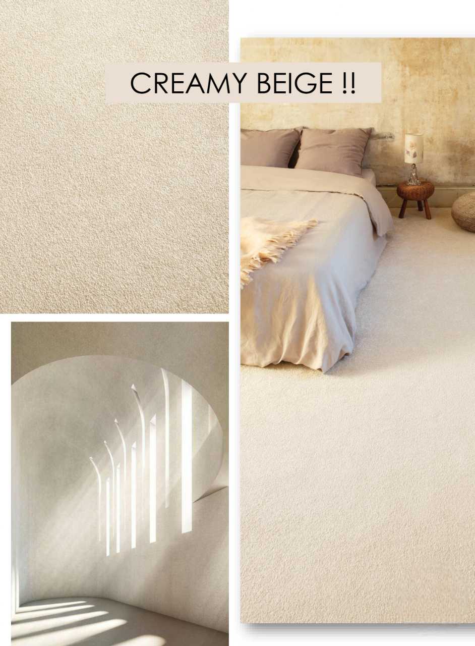 Hego Feather Wall To Wall Carpet | Creamy Beige | Ultra-Soft Cut Pile Carpet | Enera