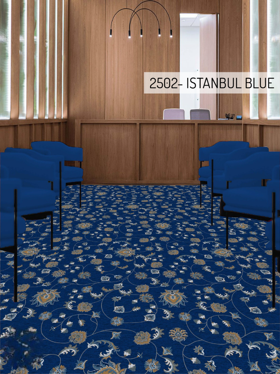 Hego Basics Flora Istanbul Blue Nylon Loop Pile Carpet - Stylish Wall-to-Wall Flooring | Enera