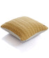 Pluchi Leaf Cotton Knitted Decorative Medium Beige Melange & Natural Color 18 x 18 Inches Cushion Cover - Agarwal Bedding and Furnishing