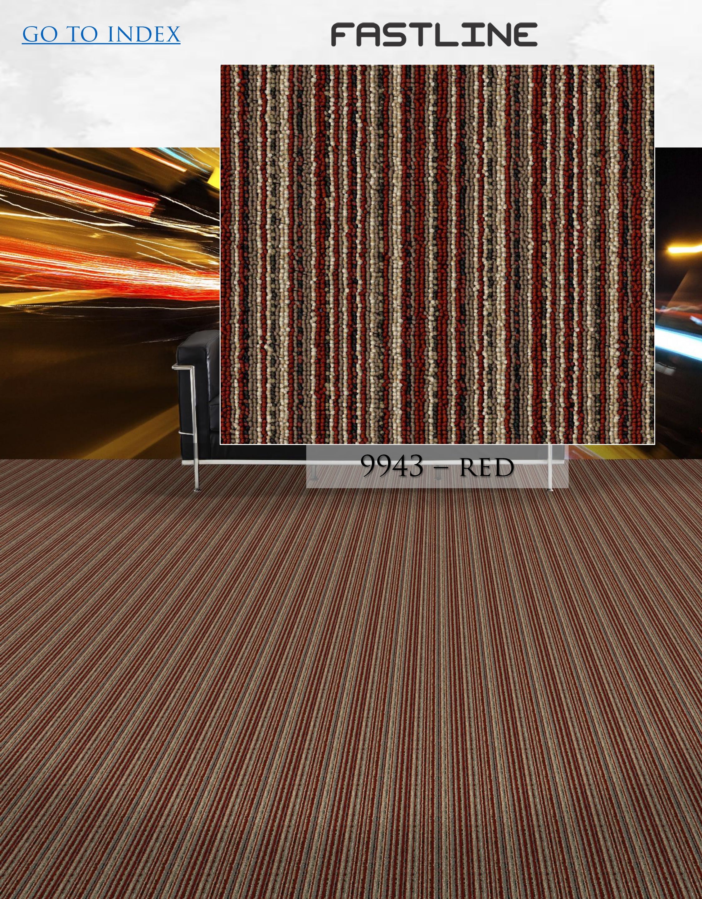 Hego Graphix Fast line Red Carpet | Stylish & Cozy Wall-to-Wall Flooring | Enera