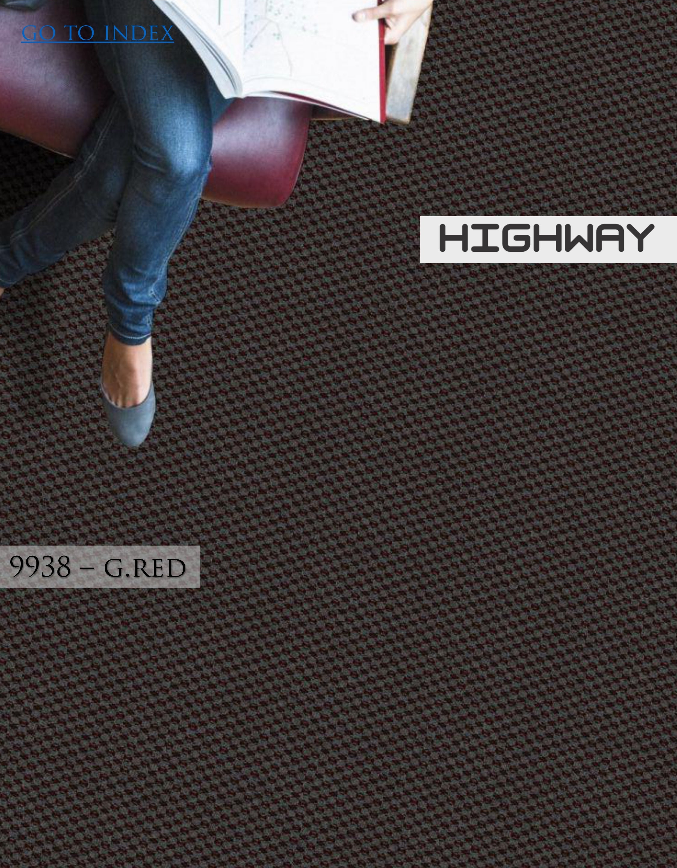 Hego Graphix Highway Grey & Red  Wall-to-Wall Carpet | Elegant Designs for Modern Spaces | Enera