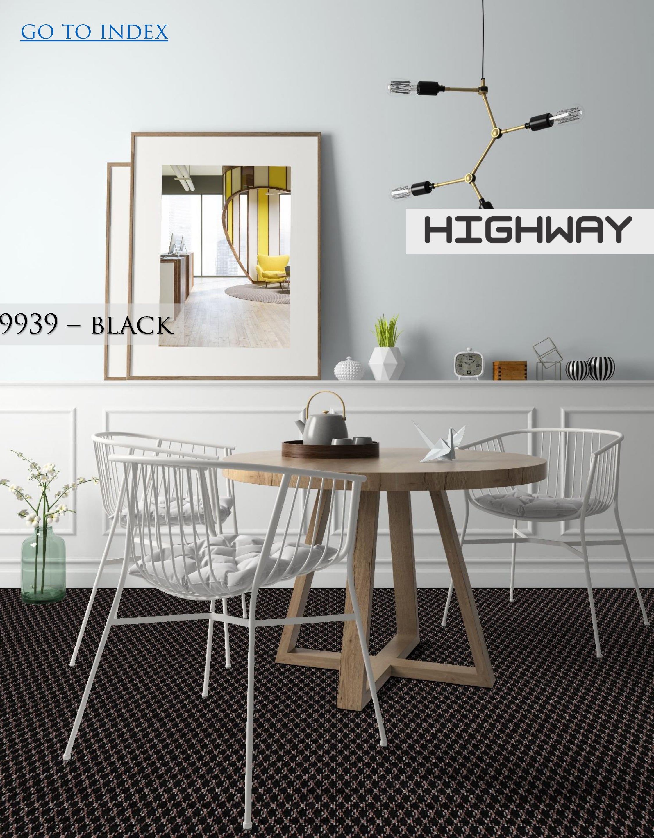 Hego Graphix Highway Jet Black Carpet | Your Road to Luxurious Comfort | Enera