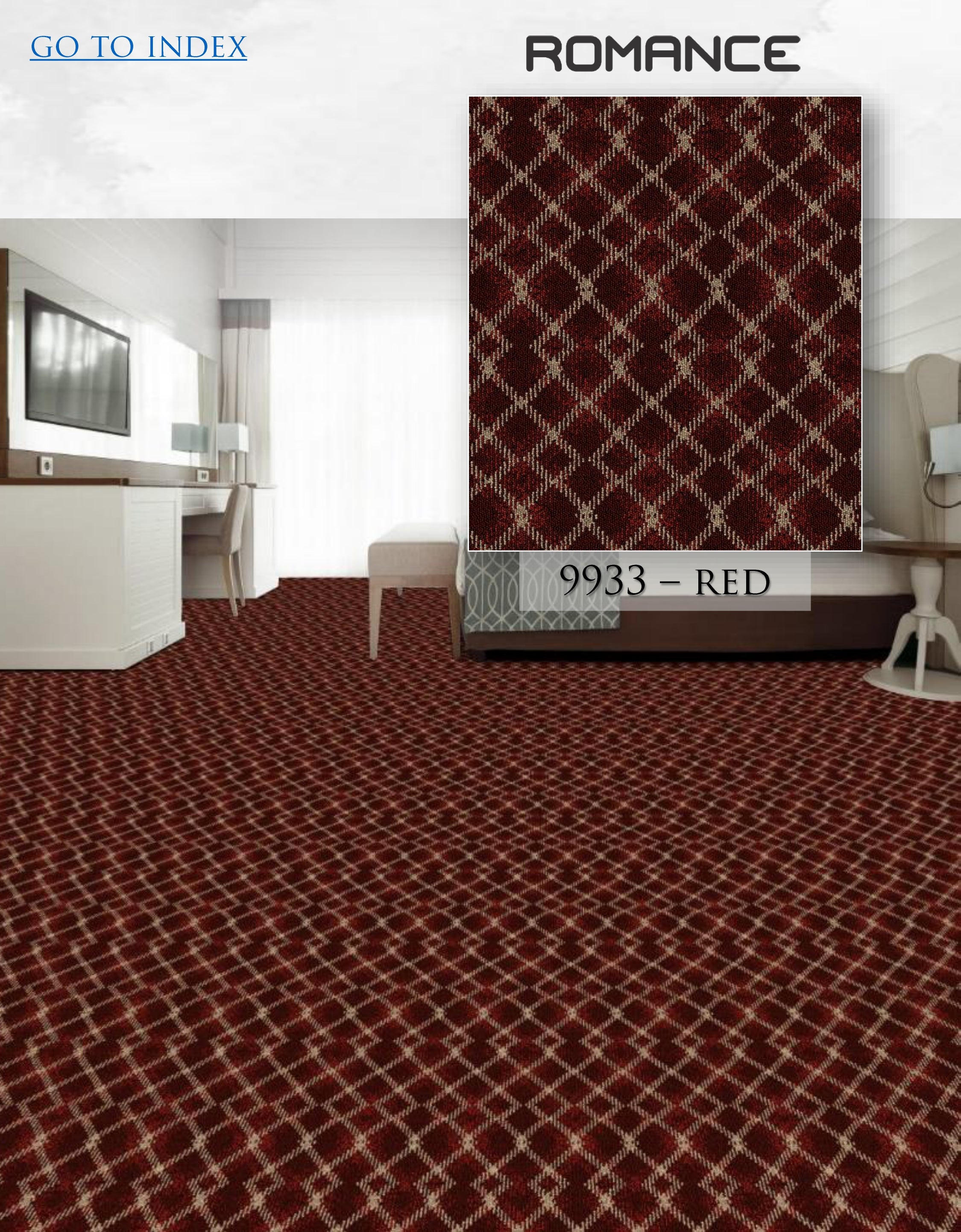 Hego Graphix Romance Red Wall-to-Wall Carpet | Transform Your Space with Bold Elegance | Enera