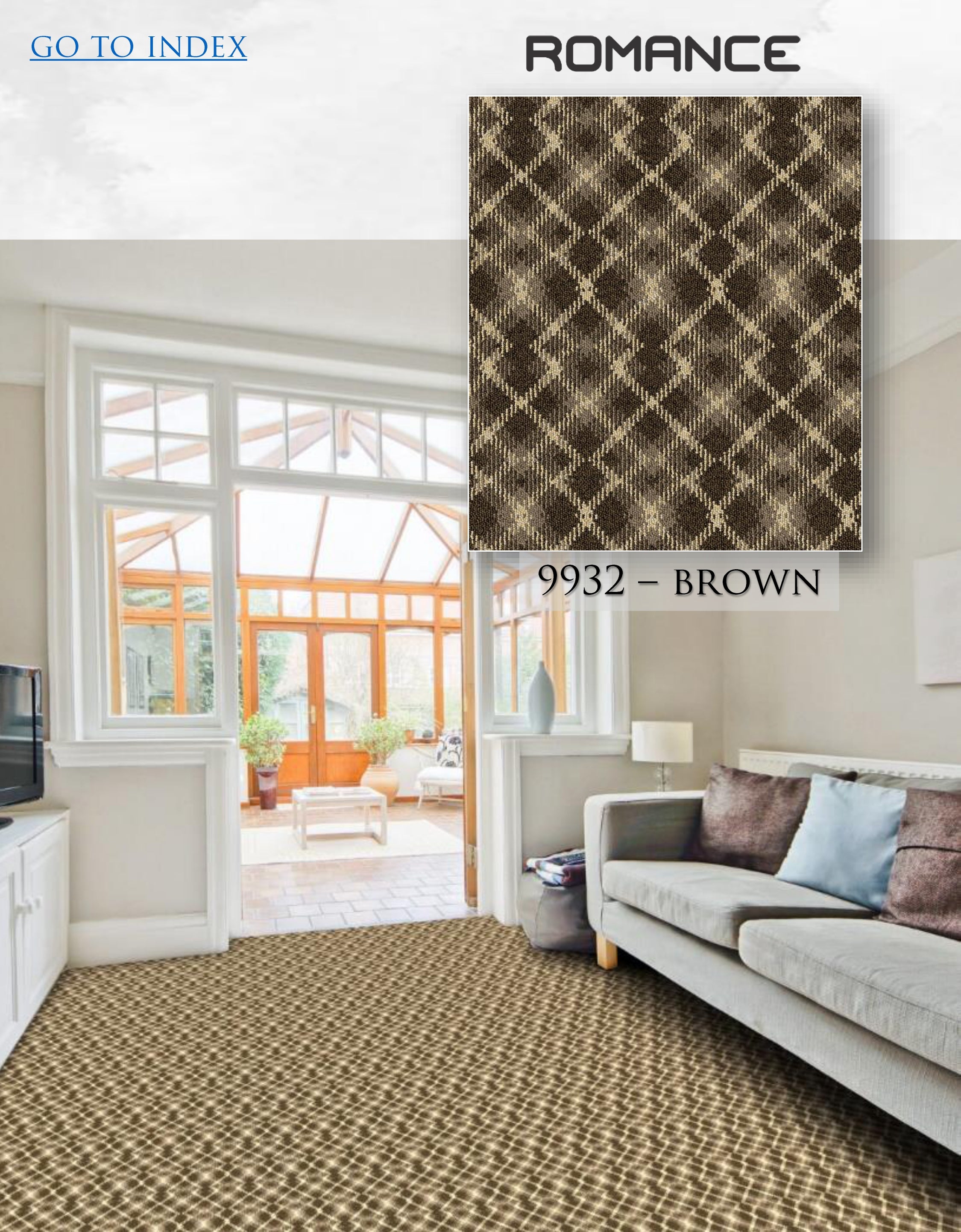 Hego Graphix Romance Brown Wall-to-Wall Carpet | Soft & Elegant | Enera