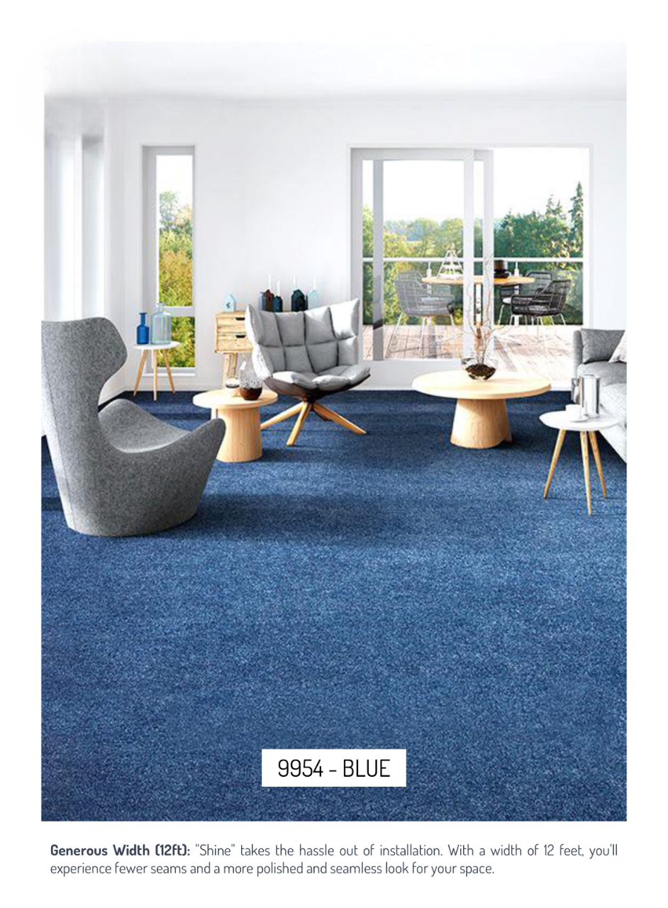 Hego Shine Wall Carpet | Blue | Ultra Soft Cut Pile Carpet | Enera