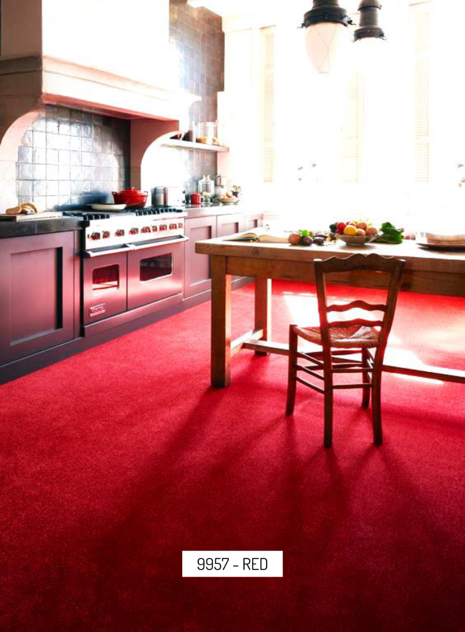 Hego Shine Wall Carpet | Red | Ultra Soft Cut Pile Carpet | Enera