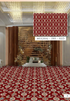 Hego Wilton Mughal Woven Wall To Wall Carpet | Red | Luxurious & Durable | Enera