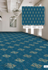 Hego Wilton Palace Woven Wall To Wall Carpet | Blue | Premium Quality & Style | Enera