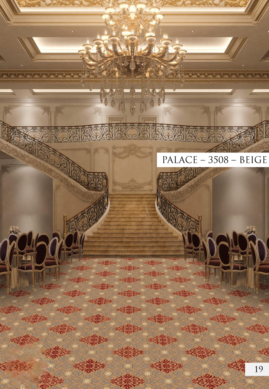 Hego Wilton Palace Woven Wall To Wall Carpet | Beige | Luxury and Durability | Enera