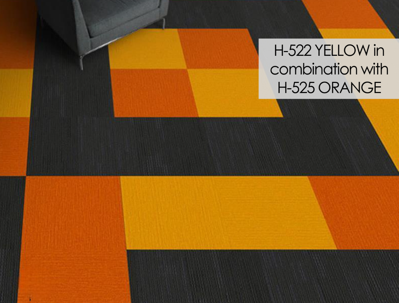 Hego Highlighter Yellow Carpet Tile - Bright & Energetic Flooring | Enera